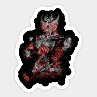 Kamen Rider Ryuuki Scribble Art Sticker